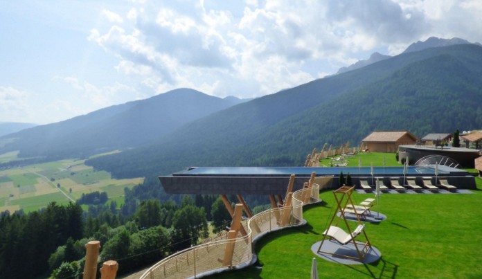 Amazing Sky-high Pool in Dolomites, Italy