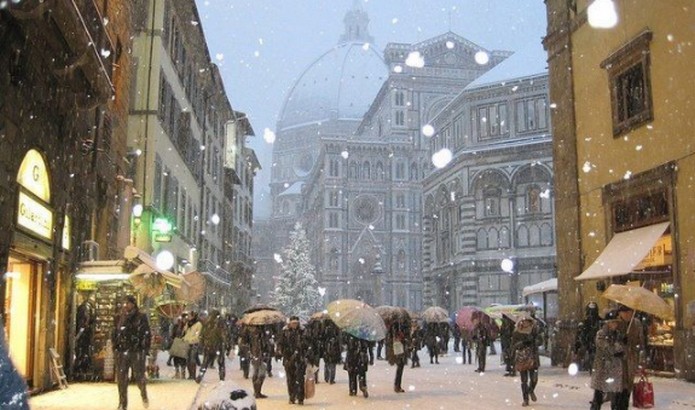 The first Snow has fallen in Italy