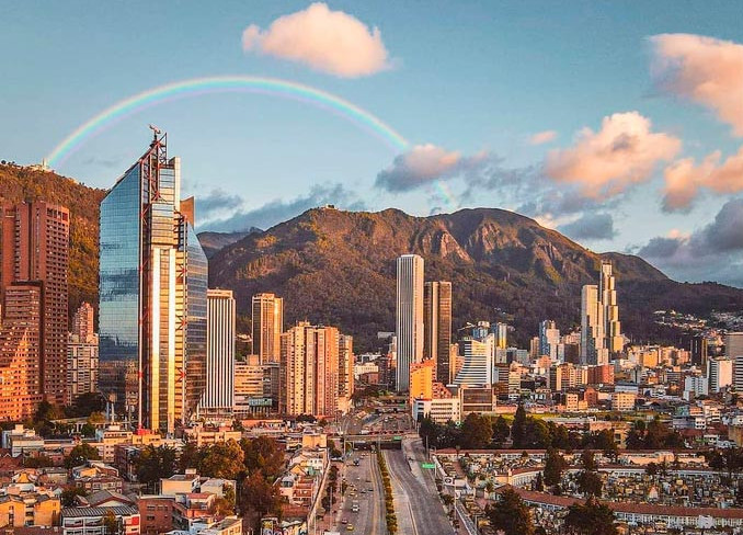 Bogota city skyline and safest areas for tourists in 2025 including Chapinero and Zona Rosa