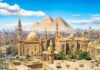 Cairo skyline and Pyramids of Giza with updated 2025 tourist safety guide