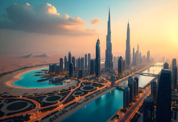 Dubai skyline and city center in 2025 with updated tourist safety guide