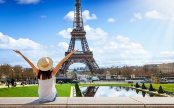 Eiffel Tower and Paris city center in 2025 with updated tourist safety information