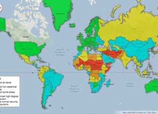 Global Tourist Safety Index 2025 world map showing international travel safety rankings and city risk levels