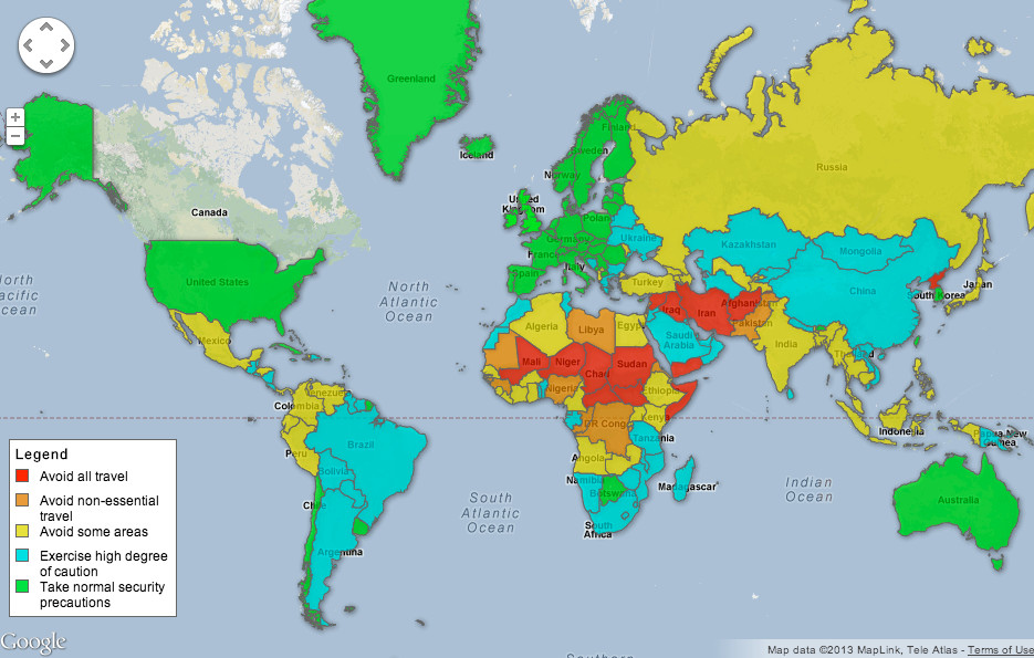 Global Tourist Safety Index 2025 world map showing international travel safety rankings and city risk levels