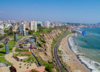 Lima Peru coastline and safest tourist districts in 2025 including Miraflores and Barranco