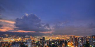 Medellin El Poblado skyline with updated 2025 safety guide for tourists