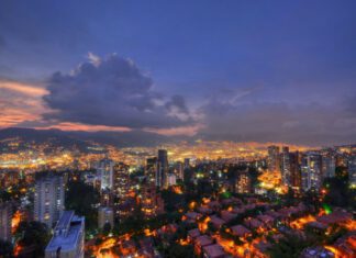 Medellin El Poblado skyline with updated 2025 safety guide for tourists