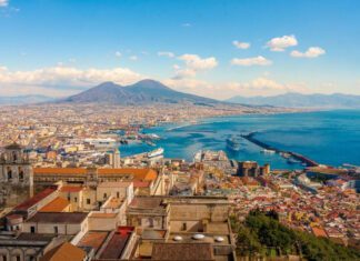 Naples Italy coastline and safest tourist neighborhoods in 2025