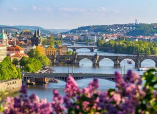 Prague Czech Republic skyline with safe tourist districts and 2025 safety guide