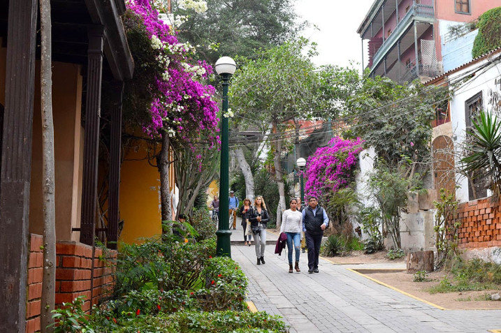 Map-style overview of safe and unsafe areas in Lima Peru for travelers in 2025